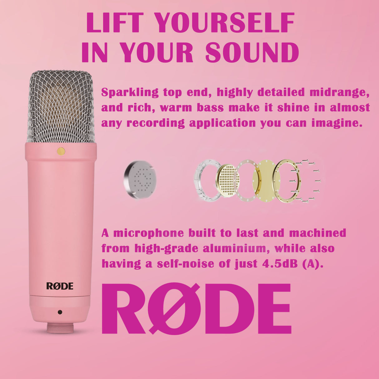 Rode NT1 Signature Series Studio Condenser Microphone (Pink)