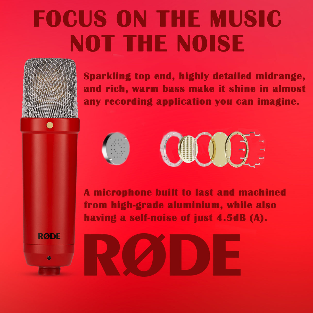 Rode NT1 Signature Series Studio Condenser Microphone (Red)