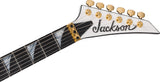 Jackson MJ Series Rhoads RR24MG Electric Guitar, White with Black Pinstripes