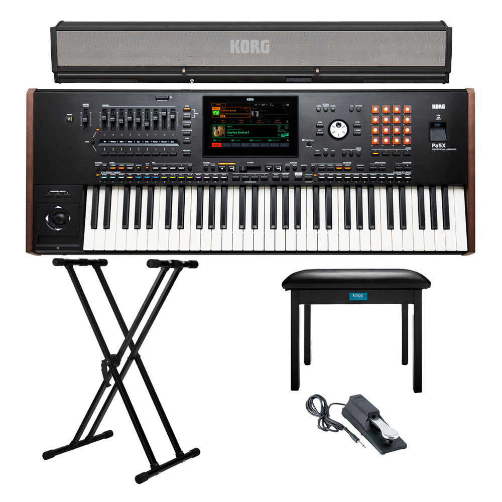 Korg 61-Key Pa5X Professional Arranger w/ PaAS MK2 3-Chan Amplification System