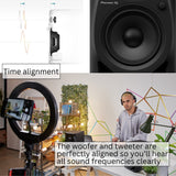 Pioneer DJ DM-40D 20W 4in Desktop Active Monitor Speakers (White) and Headphones
