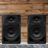 Pioneer DJ DM-40D 20W 4in Desktop Active Monitor Speakers (Black) and Headphones