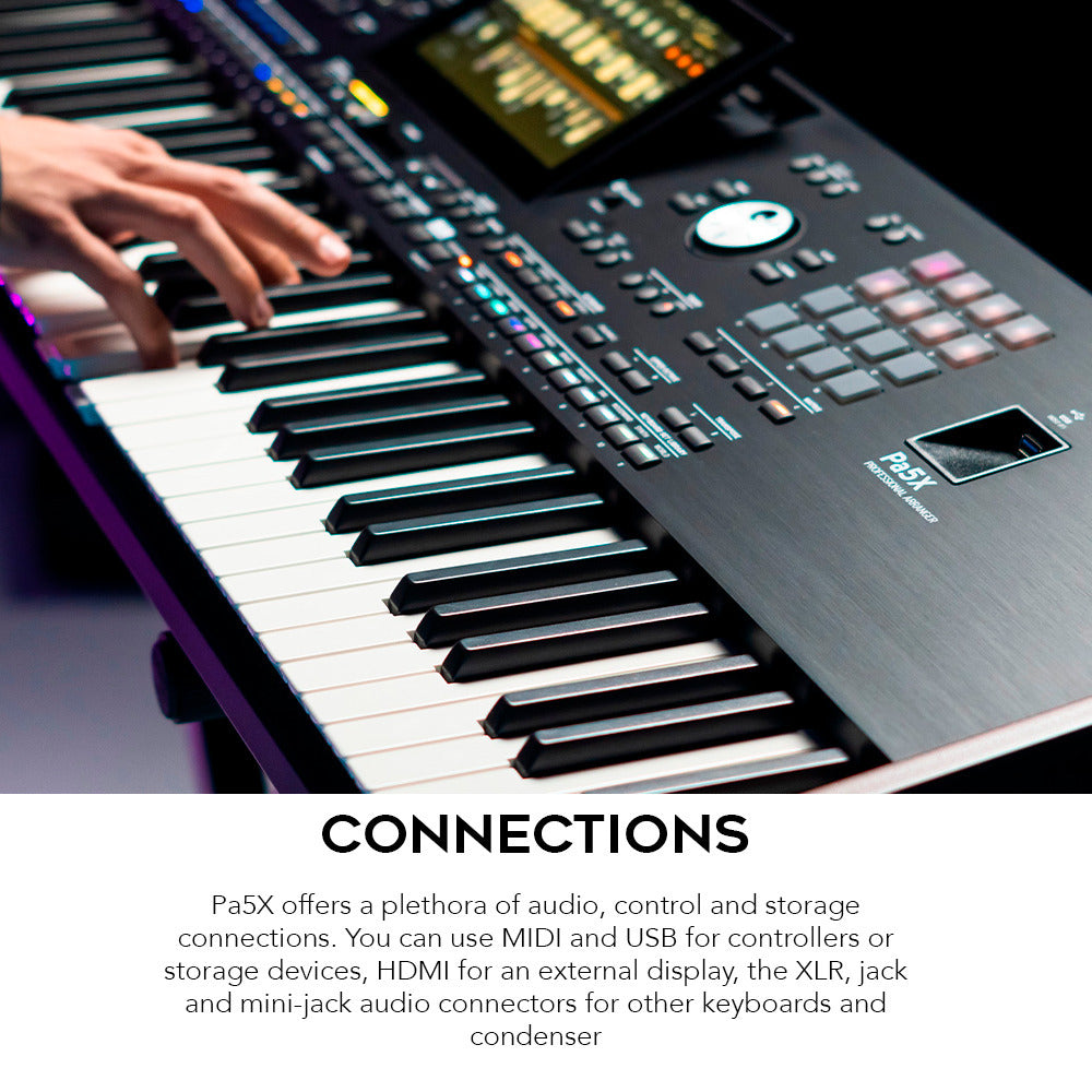 Korg 76-Key Pa5X Professional Arranger with Adjustable Stand and Bench Bundle