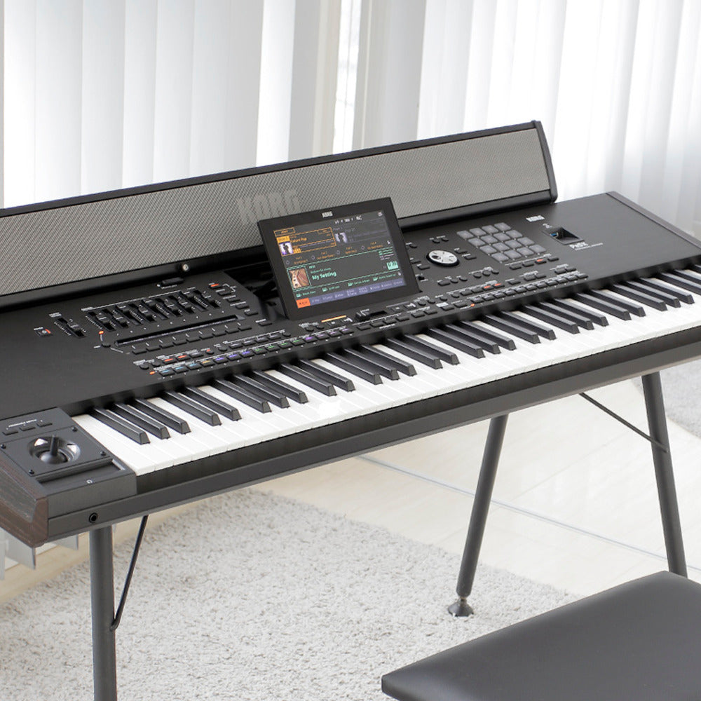 Korg 76-Key Pa5X Professional Arranger with Adjustable Stand and Bench Bundle
