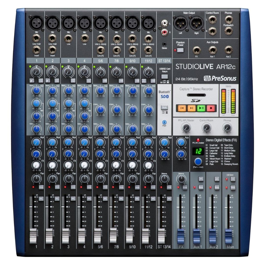 PreSonus StudioLive AR12c 12-Channel Analog Mixer