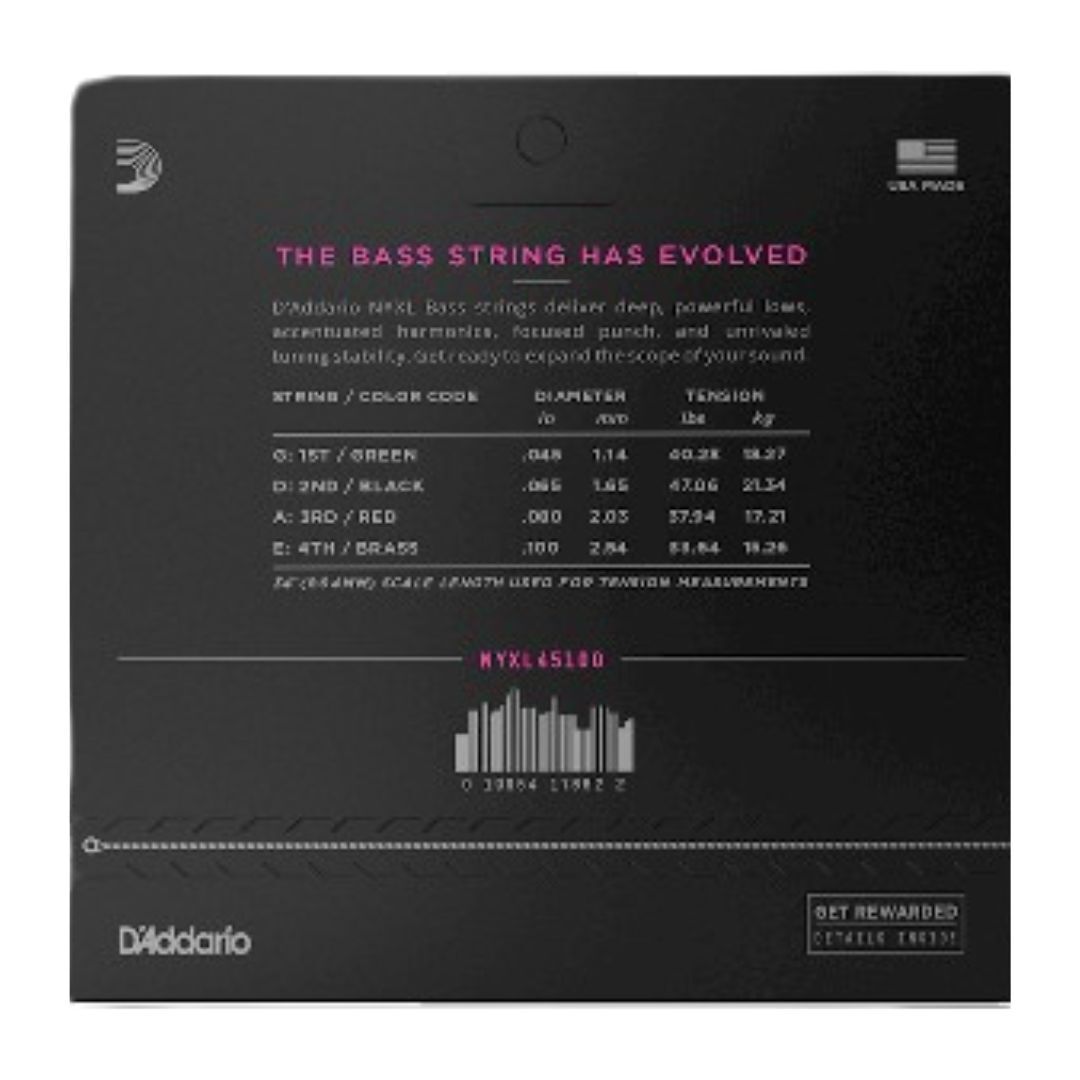 45-100 Regular Light, Long Scale, NYXL Bass Strings
