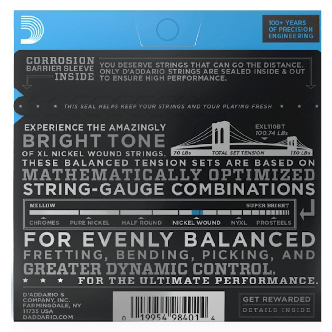 10-46 Regular Light Balanced Tension, XL Nickel Electric Guitar Strings