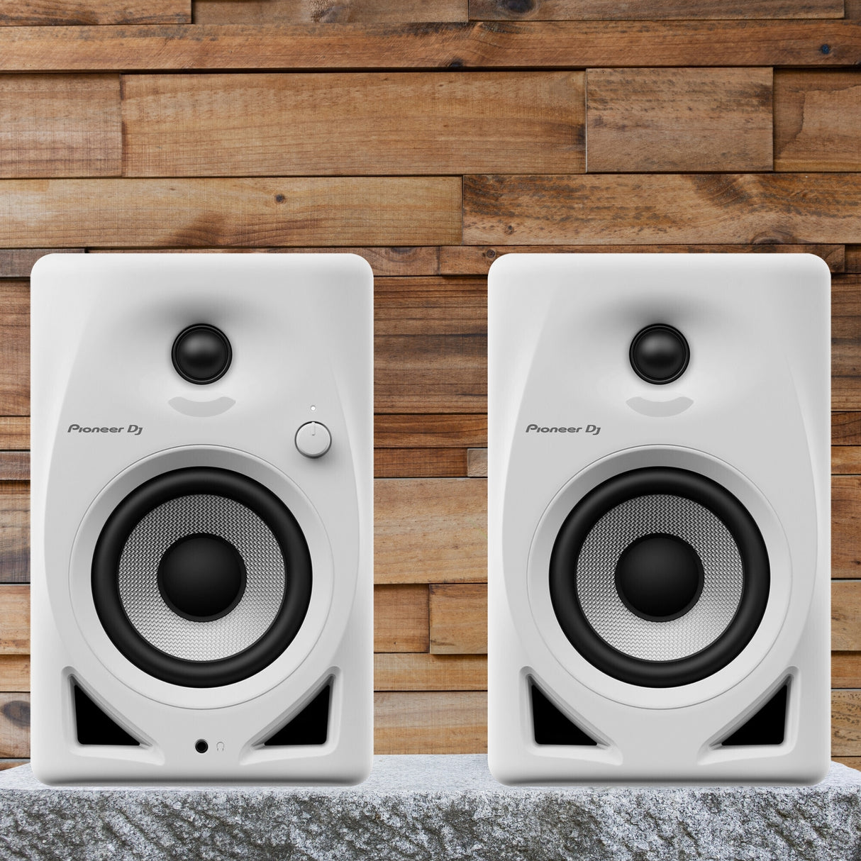 Pioneer DJ DM-50D 5-Inch Desktop Monitor Speakers with Fiberglass Woofer (White)