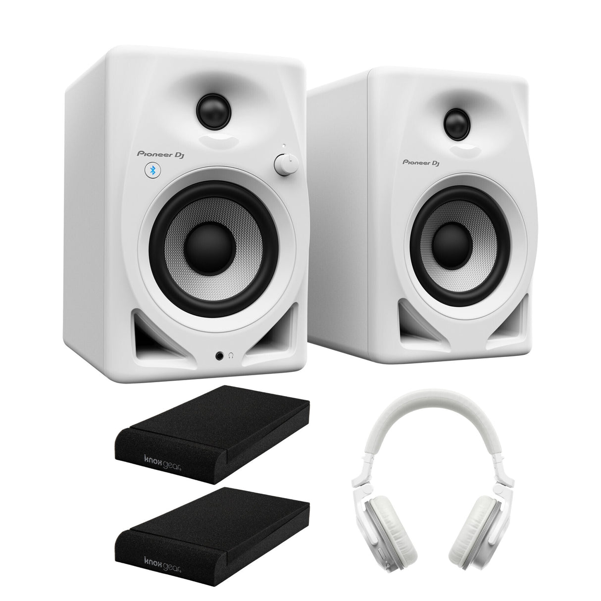 Pioneer DJ DM-50D 5-Inch Desktop Monitor Speakers with Fiberglass Woofer Bundle