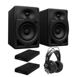 Pioneer DJ DM-50D 5-Inch Desktop Monitor Speakers with Fiberglass Woofer Bundle