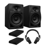 Pioneer DJ DM-50D 5-Inch Desktop Monitor Speakers with Fiberglass Woofer Bundle