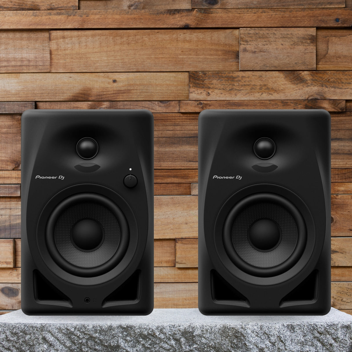 Pioneer DJ DM-50D 5-Inch Desktop Monitor Speakers with Fiberglass Woofer Bundle