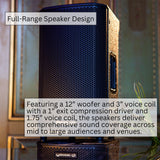 Pioneer DJ XPRS122 12 in. Active 2-Way Loudspeaker with Microphone Cable