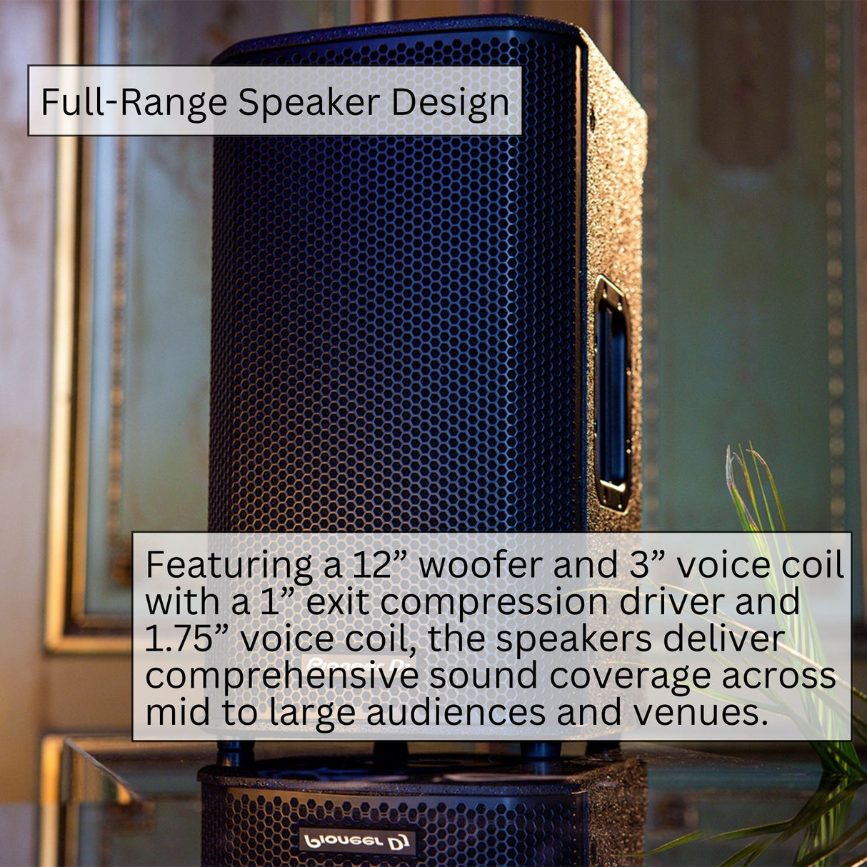 Pioneer DJ XPRS122 12 in. Active 2-Way Loudspeaker with Tripod Speaker Stand