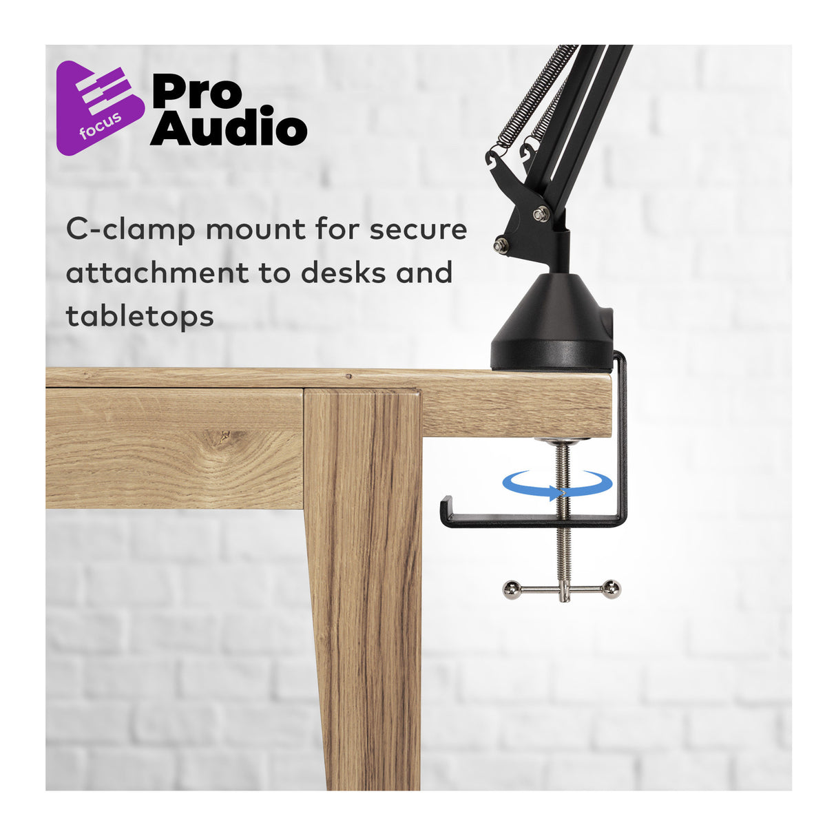 FocusProAudio Desktop Boom Arm Microphone Stand