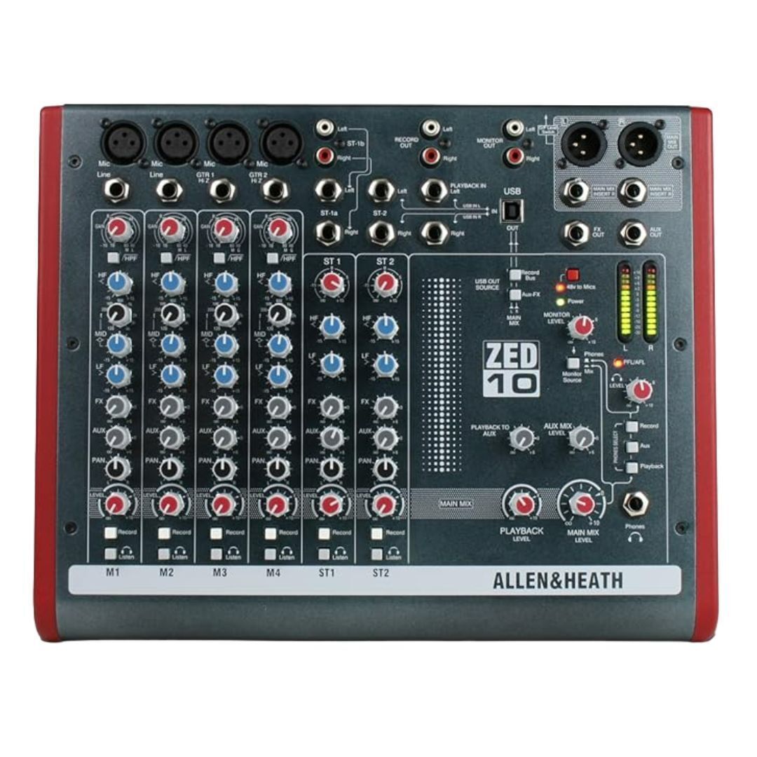 Allen & Heath ZED-10 10-channel Mixer with USB Audio Interface