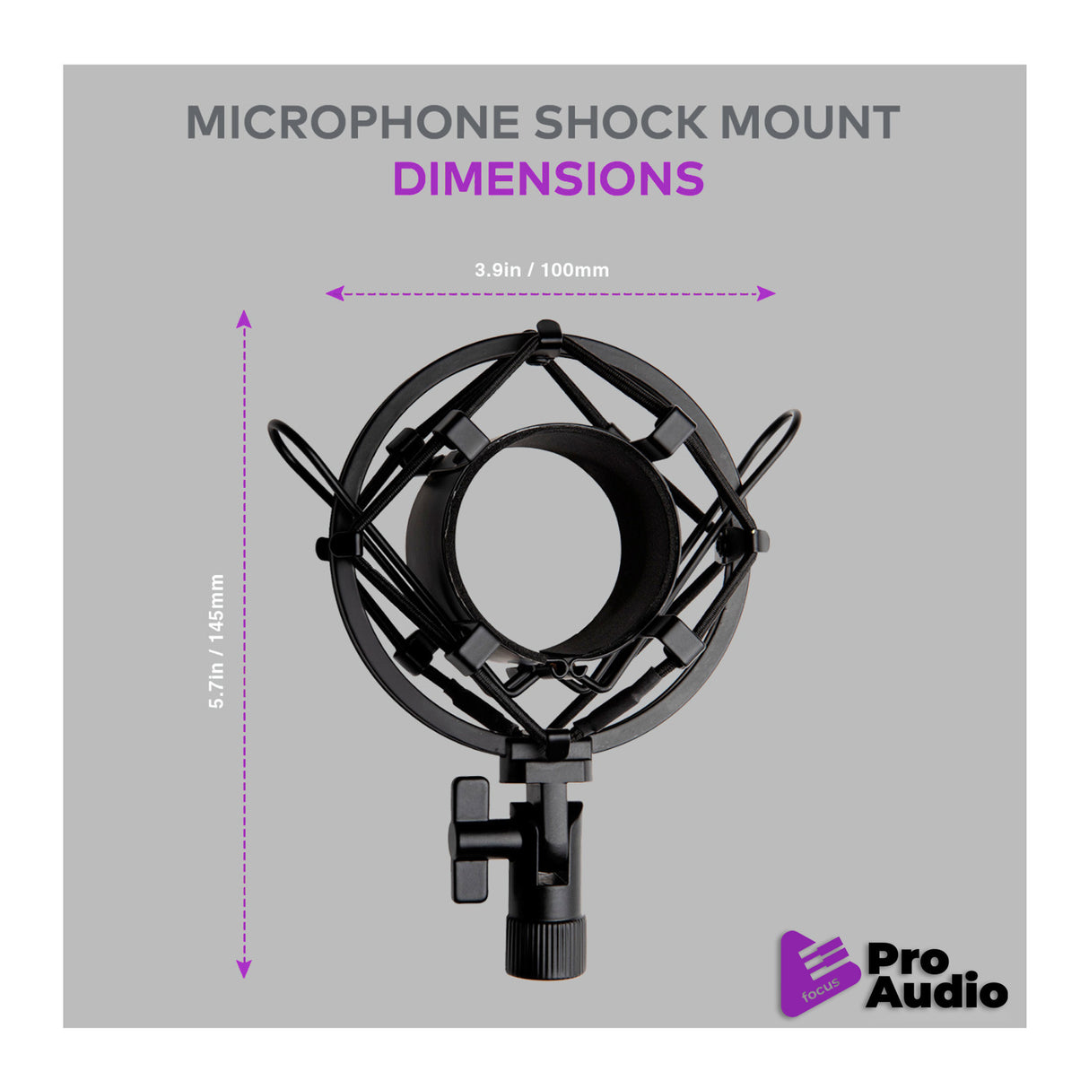 FocusProAudio Basic Microphone Shock Mount for 44-47mm Microphones