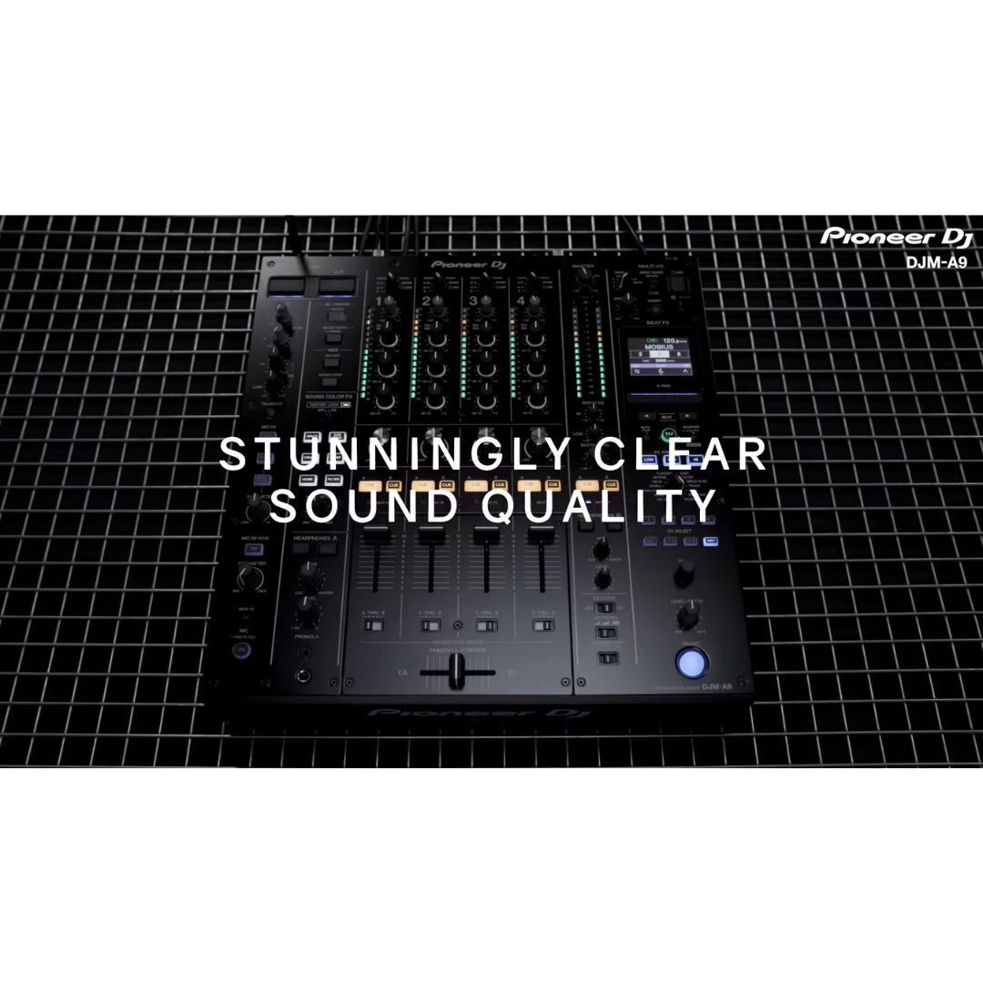 Pionner DJ DJM-A9 4-Channel DJ Mixer with Pioneer DJ CDJ-900NXS (Pair)