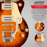 Gretsch G2655T Streamliner Center Block Jr. Double-Cut Electric Guitar (Forge)