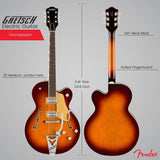 Gretsch Tennessean Electric Guitar with String-Thru Bigsby (Havana Burst)