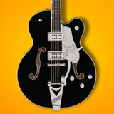 Gretsch Falcon Hollow Body Electric Guitar with Ebony Fingerboard (Black)