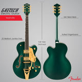 Gretsch Nashville Hollow Body Cadillac Green Electric Guitar Bundle