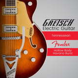 Gretsch Tennessean Hollow Body Havana Burst Electric Guitar Bundle