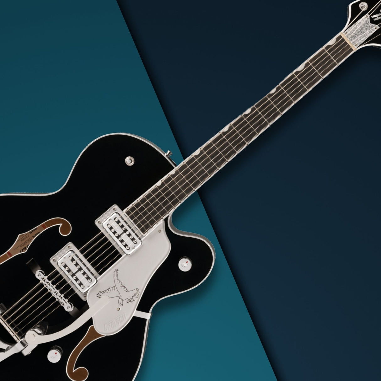 Gretsch Falcon Hollow Body Black Electric Guitar Bundle