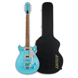 Gretsch G5232T Electromatic Double Jet FT Kailani Blue Electric Guitar Bundle