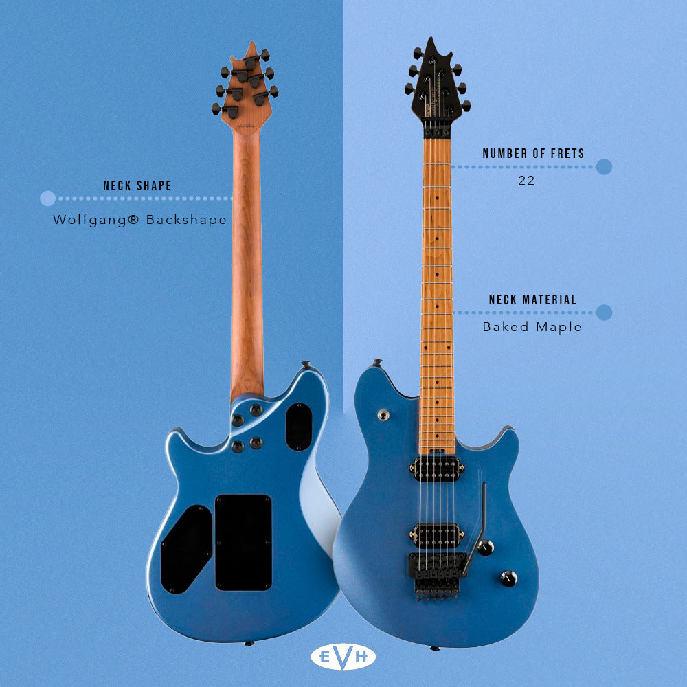 EVH Wolfgang WG Standard Electric Guitar, Baked Maple Fingerboard (Pelham Blue)