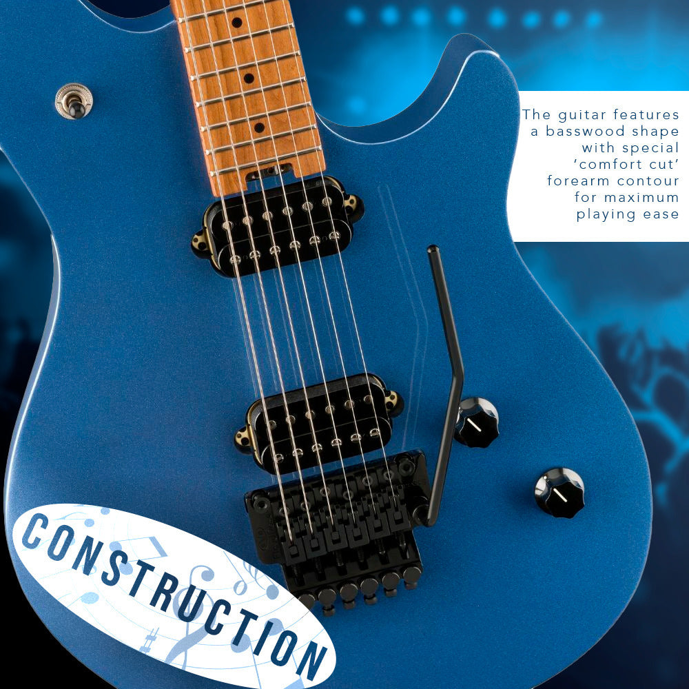 EVH Wolfgang WG Standard Electric Guitar, Baked Maple Fingerboard (Pelham Blue)