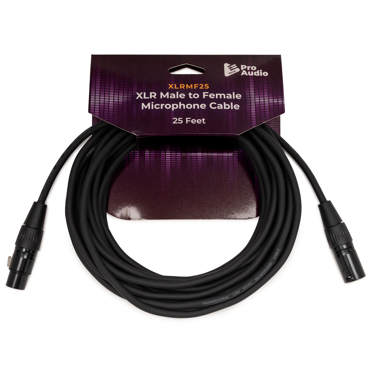 FocusProAudio 25Ft XLR Male to Female Microphone Cable