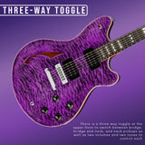 EVH SA-126 Special QM Electric Guitar - Trans Purple Ebony