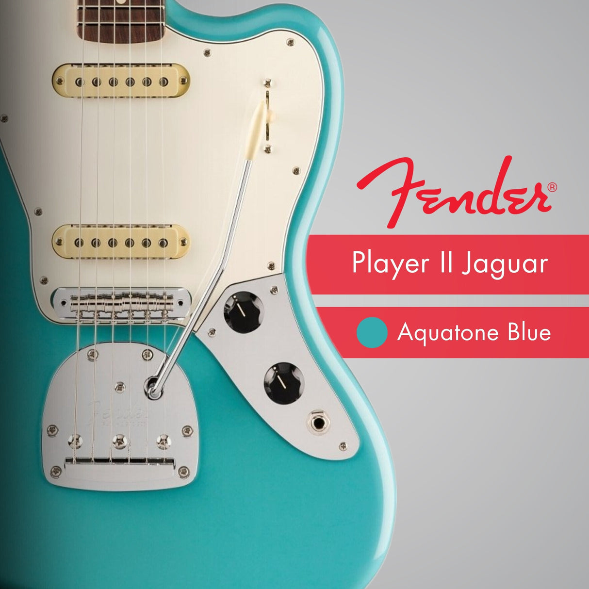 Fender Player II Jaguar, Rosewood Fingerboard, Aquatone Blue Electric Guitar