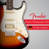 Fender Player II Stratocaster HSS, 3-Color Sunburst Electric Guitar