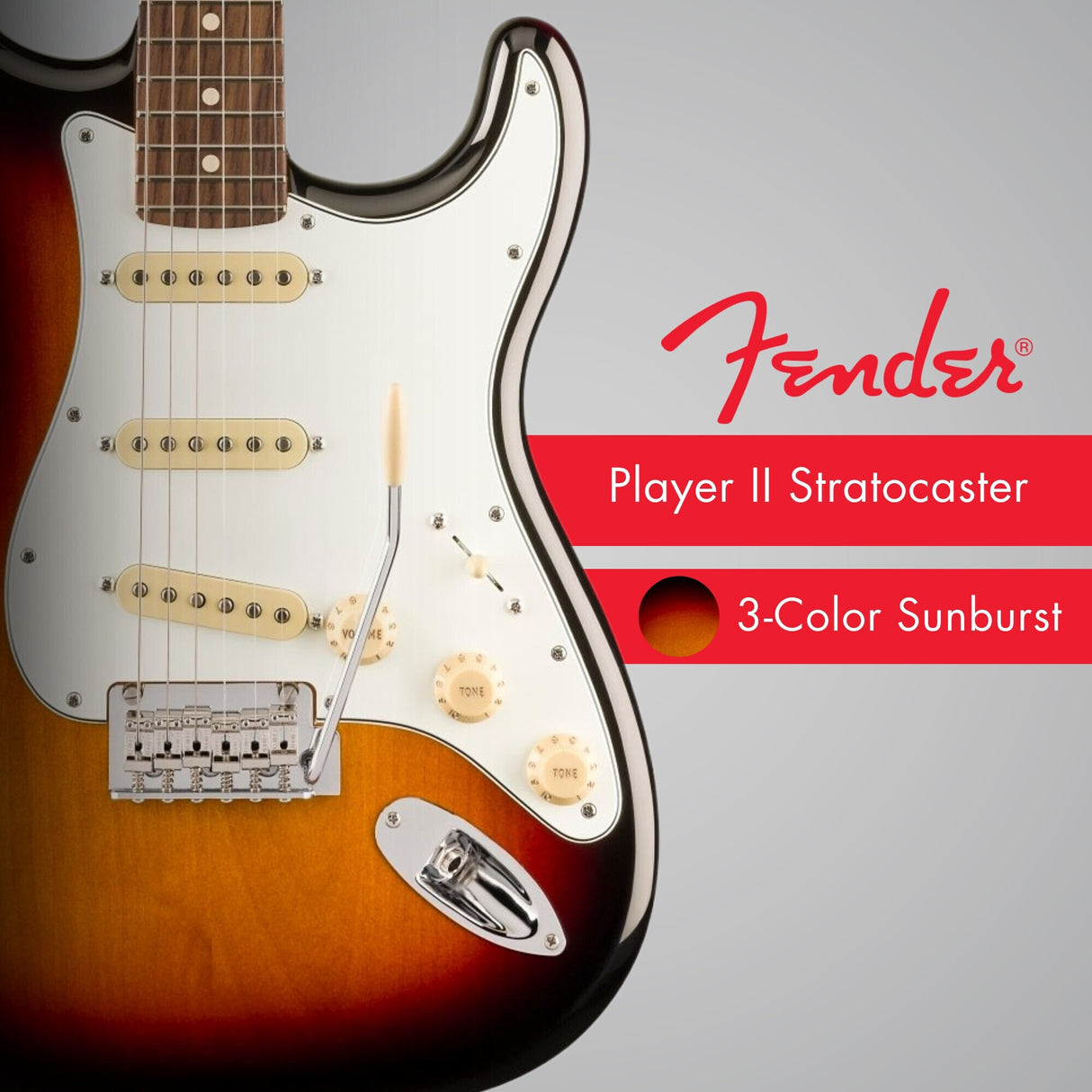 Fender Player II Stratocaster, 3-Color Sunburst Electric Guitar