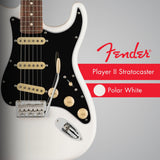 Fender Player II Stratocaster, Rosewood Fingerboard, Polar White Electric Guitar