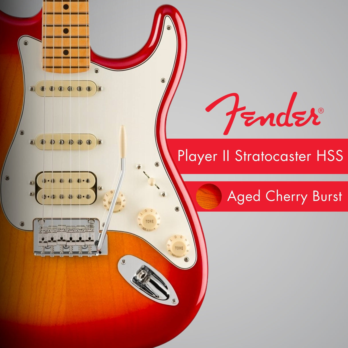 Fender Player II Stratocaster Maple Fingerboard, Cherry Burst Electric Guitar