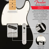 Fender Player II Telecaster, Maple Fingerboard, Black Electric Guitar