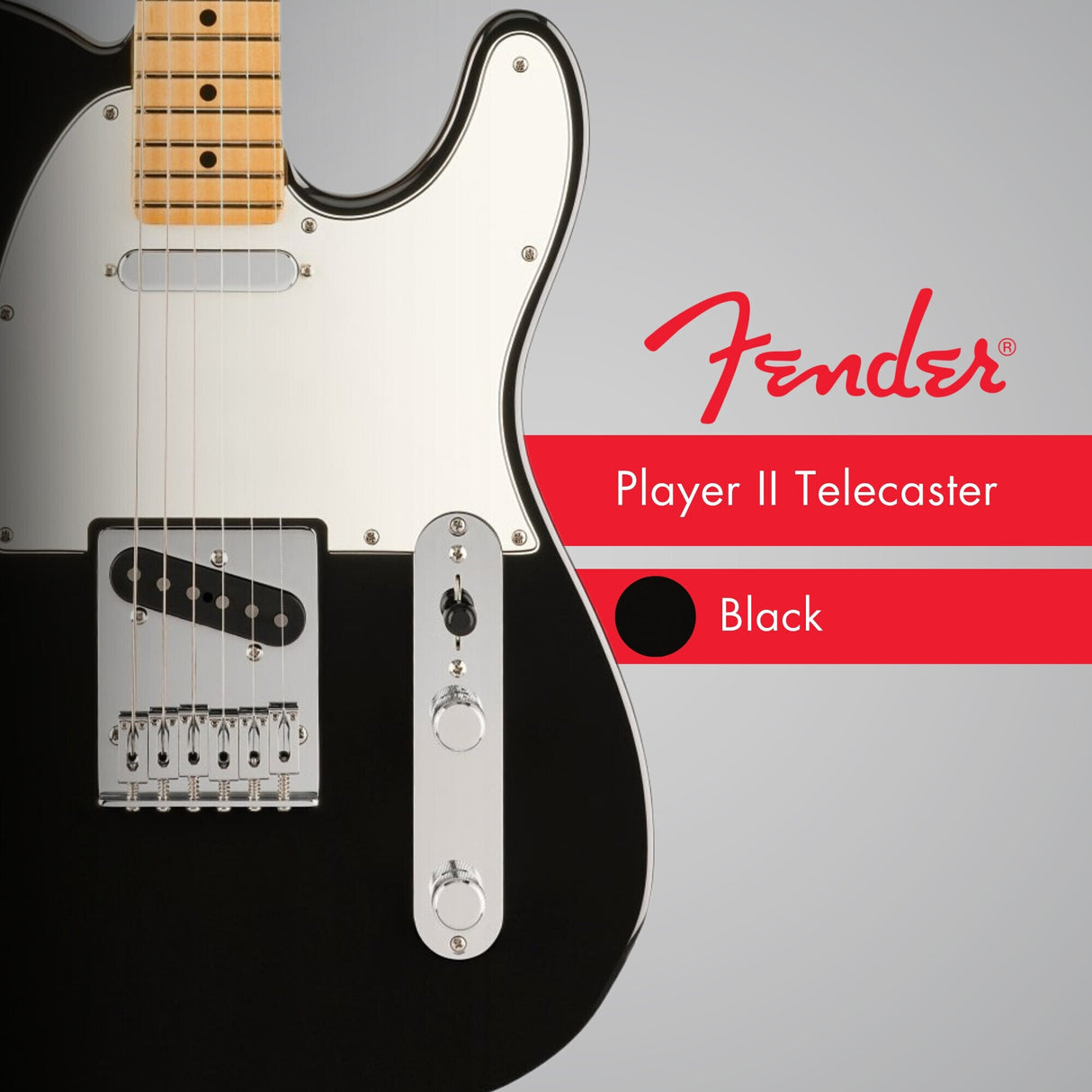 Fender Player II Telecaster, Maple Fingerboard, Black Electric Guitar