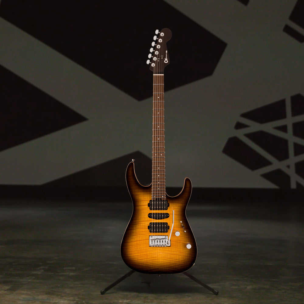 Charvel MJ DK24 HSH 2PT W Mahogany 6-String Electric Guitar (Antique Burst)