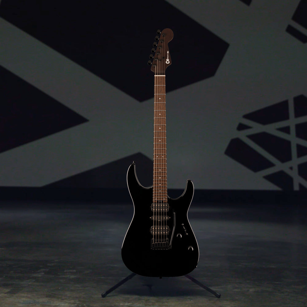Charvel MJ DK24 HSH 2PT W Mahogany Electric Guitar, Wenge Fingerboard (Black)