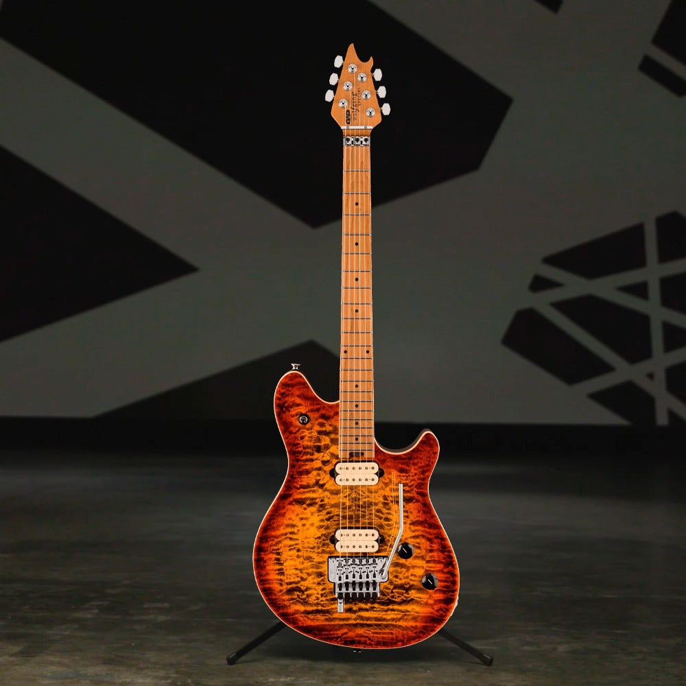 EVH Wolfgang Special QM Electric Guitar, (Tiger Eye Glow) with Hard Case