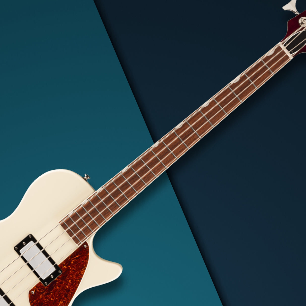 Gretsch Streamliner Jet Club Single-Cut 4-String Bass Guitar Vintage White