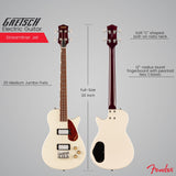 Gretsch Streamliner Jet Club Single-Cut 4-String Bass Guitar Vintage White (Open Box)