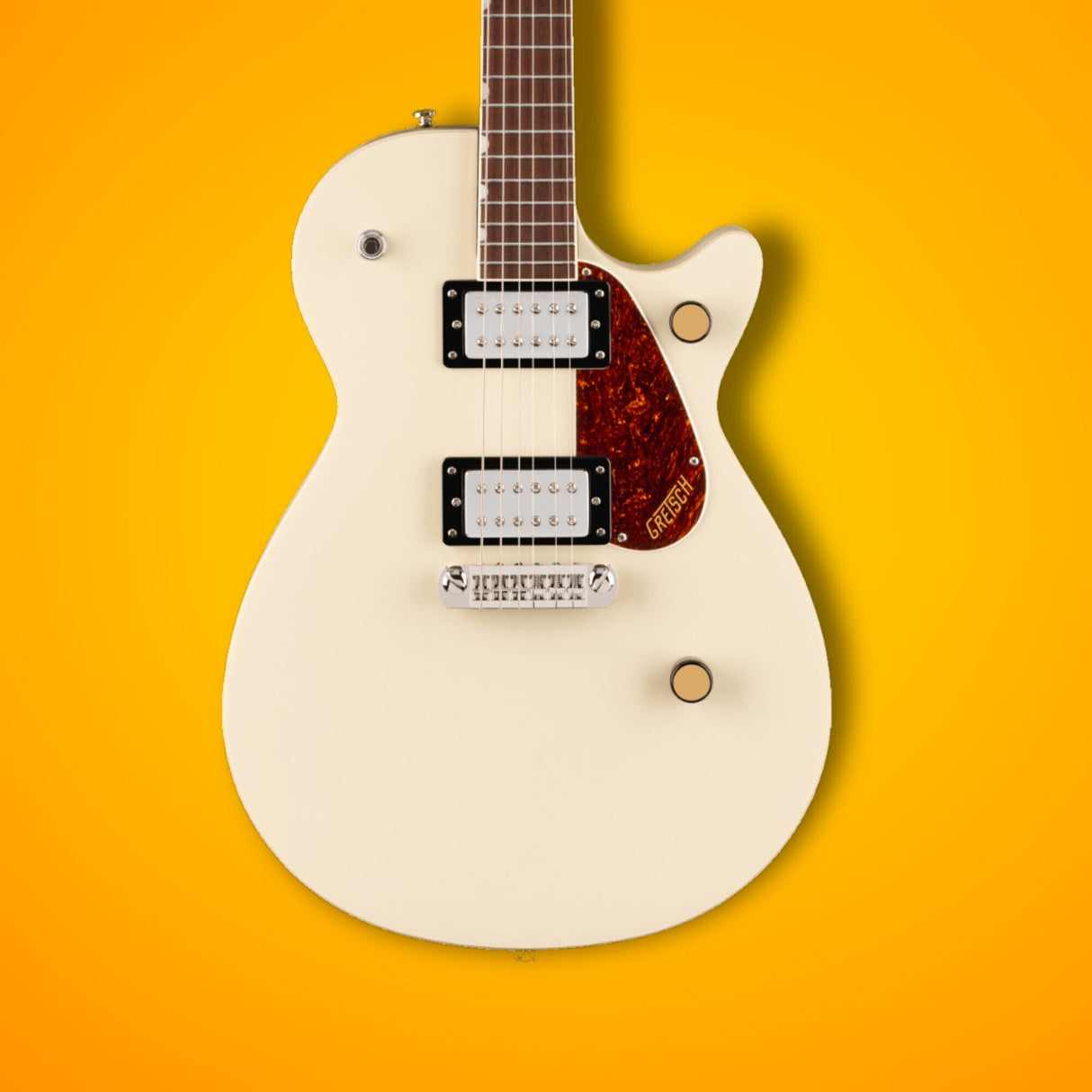 Gretsch Streamliner Jet Club Single-Cut Electric Guitar (Vintage White) Bundle