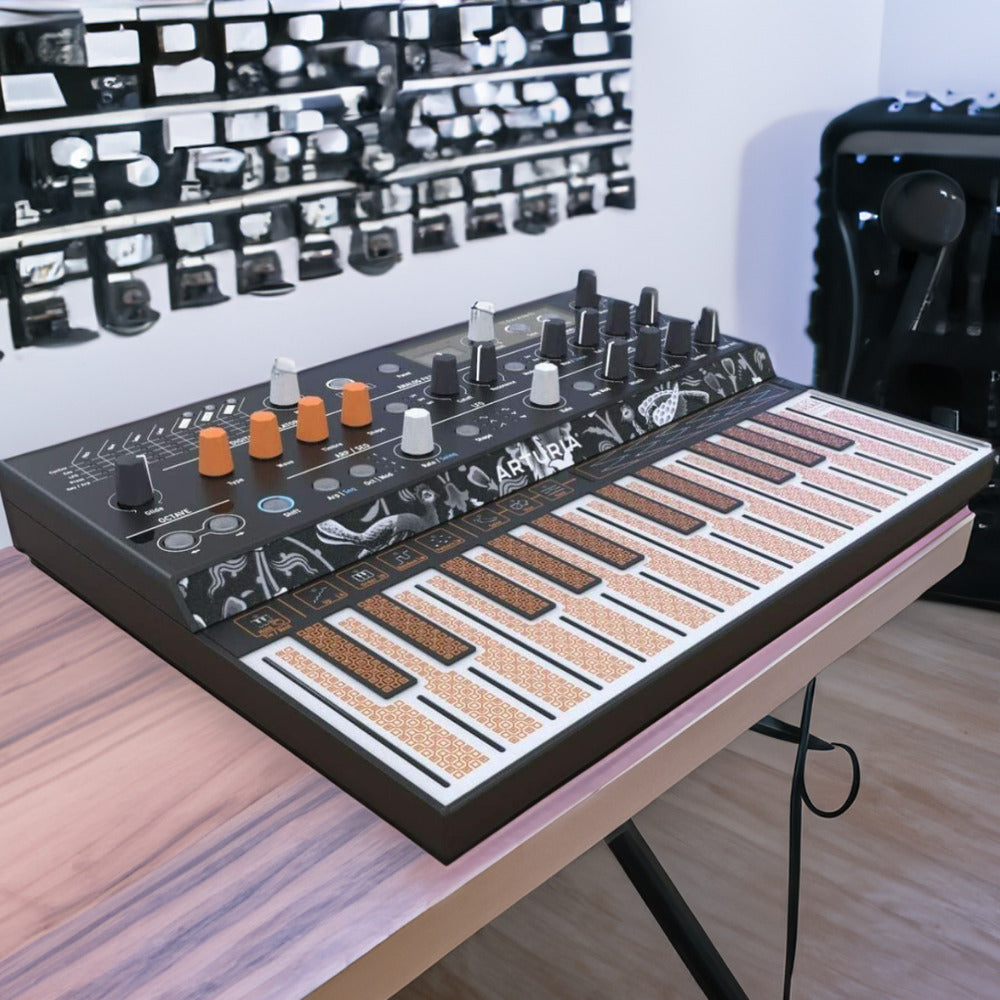 Arturia MicroFreak Hybrid Synthesizer with Decksaver Cover and Studio Headphones