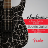 Jackson X Series Soloist SLX DX Crackle Electric Guitar (Silver) Bundle
