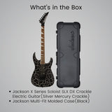 Jackson X Series Soloist SLX DX Crackle Electric Guitar (Silver) Bundle