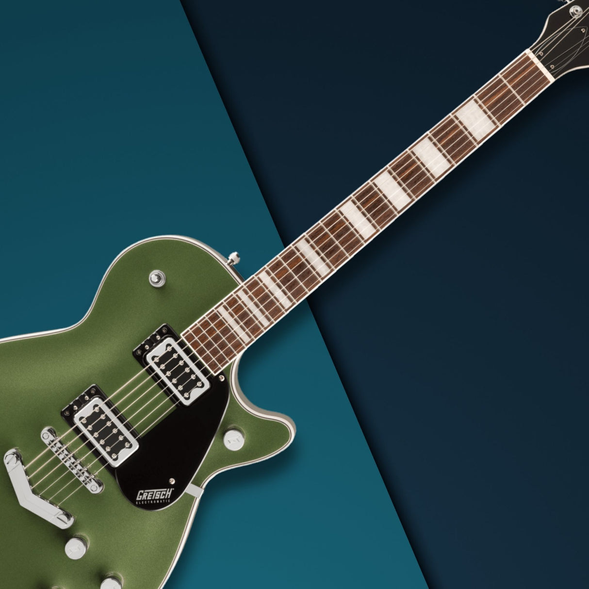 Gretsch G5220 Electromatic Jet BT Single Cut Olive Metallic Guitar Bundle